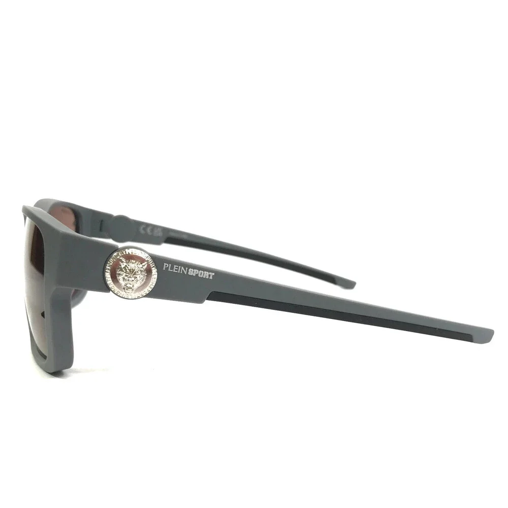 Philipp Plein Sport Sunglasses SSP004 COL.507P Matte Gray Red Polarized Lenses